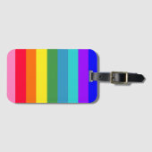 レインボーはっきりしたストライプ ラゲッジタグ (正面横)