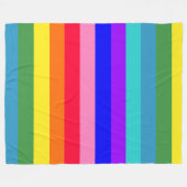 レインボーはっきりしたズストライプフリースブランケット フリースブランケット (正面(横))