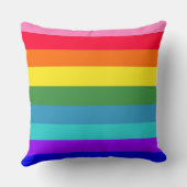 レインボーはっきりしたズストライプ装飾用クッション クッション (裏面)