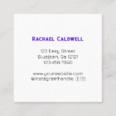 レインボーはっきりしたドッグペットシッタードッグウォーカーカスタム スクエア名刺 (裏面)