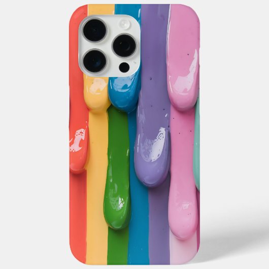 レインボーはっきりしたド絵を描リップ Case-Mate iPhoneケース (裏面)