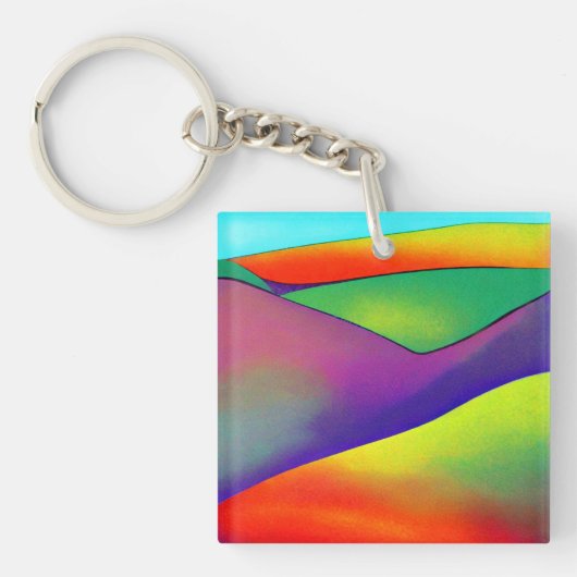 レインボーはっきりしたヒルズ キーホルダー (正面)