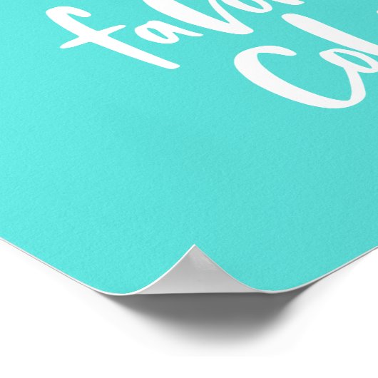 レインボーは私のお気に入りの色レインボーキツネ ポスター (角)