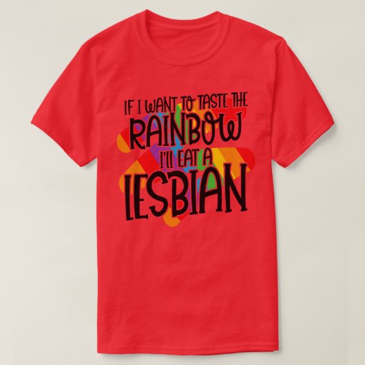 レインボーもしLGBTのジェンダー平等を味わいたい Tシャツ (デザイン正面)