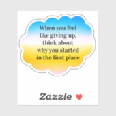 レインボーやる気を起こさせるクラウドステッカー シール (シート)