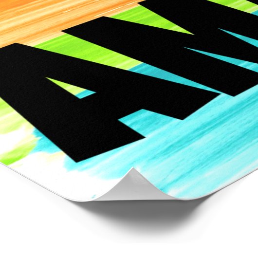 レインボーやる気を起こさせるクラスルームのポスター ポスター (角)