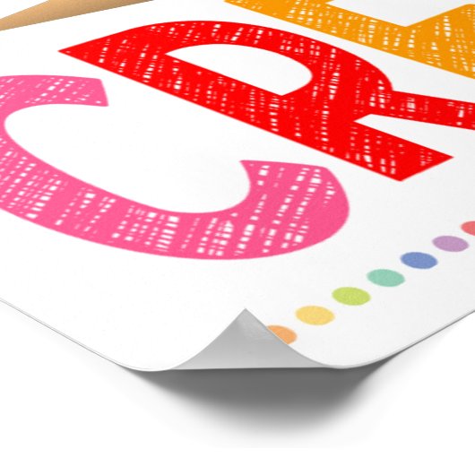 レインボーやる気を起こさせるクラスルームのポスター ポスター (角)