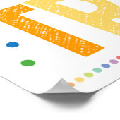 レインボーやる気を起こさせるクラスルームのポスター ポスター (角)