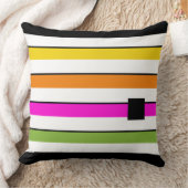 レインボーよくはしゃぐストライプ クッション (ブランケット)