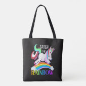 レインボーをキャッチ – Unicornデザイン トートバッグ (裏面)