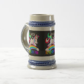 レインボーをキャッチ – Unicornデザイン-15989 ビールジョッキ (正面左)