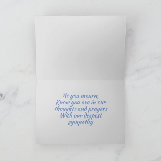 レインボーを介して見るストームクラウド悔やみや弔慰 カード (内部)