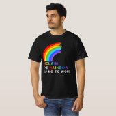 レインボーを取り戻すノーと言う目覚めたLgbtのゲイLes Tr Tシャツ (正面フル)