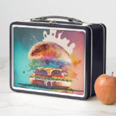 レインボーを味わう:バーガーランチボックス メタルランチボックス (インサイチュ)