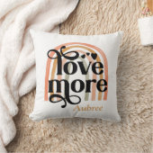 レインボーを愛パーソナライズされたする クッション (ブランケット)