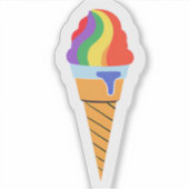 レインボーアイスクリームコーン シール (正面)