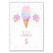 レインボーアイスクリーム ピンクゴールド バースデー テーブルナンバー (裏面)