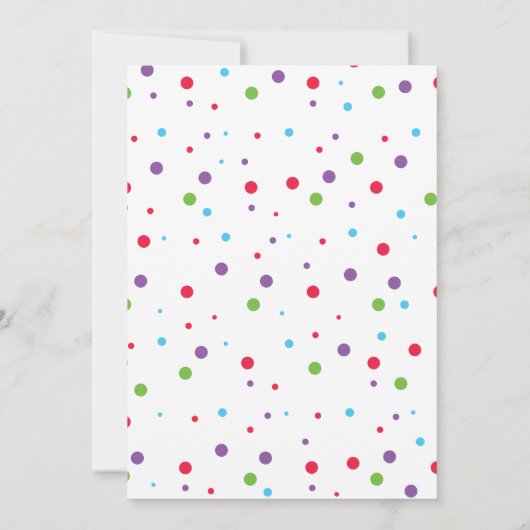 レインボーアイスポップズスウィートワン誕生日招待状 招待状 (裏面)