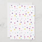 レインボーアイスポップ・アートのスウィートワン夏の一回目の誕生日 招待状 (裏面)