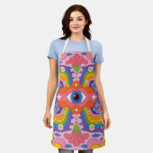 レインボーアイブロッサム エプロン (着用した状態)