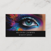 レインボーアイメイクアップアーティスト美しいサロン 名刺 (正面)