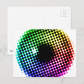 レインボーアイリスユニコーンアイカラースペクトル漫画 ポストカード (正面/裏面)