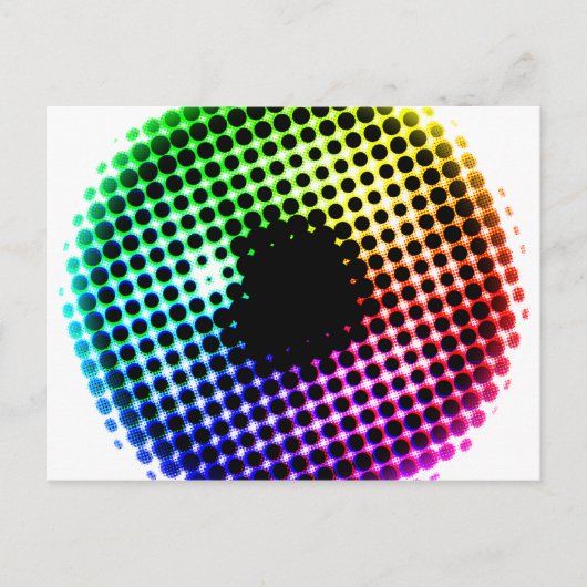 レインボーアイリスユニコーンアイカラースペクトル漫画 ポストカード (正面)