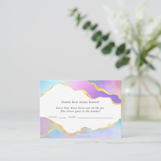 レインボーアガテストーンブライダルシャワーゲキスをするーム エンクロージャーカード (スタンド正面)