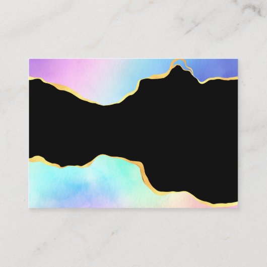 レインボーアガテストーンブライダルシャワーゲキスをするーム エンクロージャーカード (裏面)