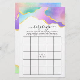 レインボーアガテストーンブライダルシャワービンゴ