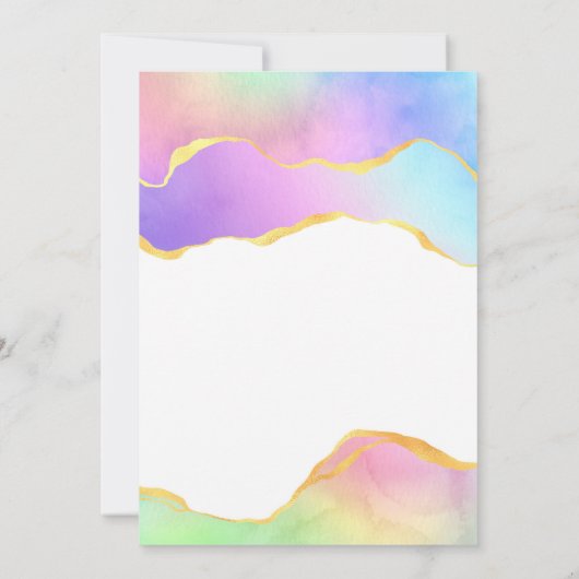 レインボーアガテストーンブライダルシャワービンゴ 招待状 (裏面)