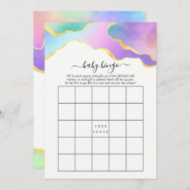 レインボーアガテストーンブライダルシャワービンゴ 招待状