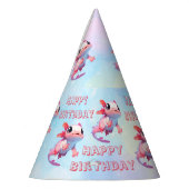 レインボーアクソロトルの少女の誕生日 パーティーハット (左)