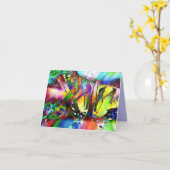 レインボーアゲハチョウ カード (黄色い花)