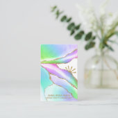 *~*レインボーアゲートパステル金ゴールドグリッター静脈 名刺 (スタンド正面)