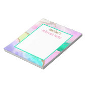 レインボーアゲートモダン(ユダヤ教の)バル・ミツバーノートガールズメモ ノートパッド (回転)