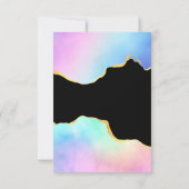 レインボーアゲート石のベビーシャワー 出欠カード (裏面)