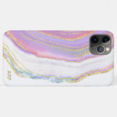 *~*レインボーアゲート金ゴールドグリッターパステルピンク Case-Mate iPhoneケース (裏面(横))