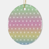 レインボーアサノハパーソナライズされた漢字日本のチャーム セラミックオーナメント (左)