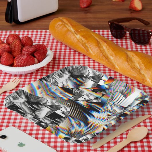 レインボーアサルト紙プレート ペーパープレート (ピクニック)