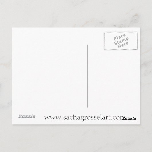 レインボーアザレア花オリジナル水絵画色 ポストカード (裏面)