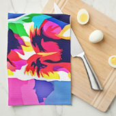 レインボーアップよくはしゃぐ: Duo キッチンタオル (四つ折り)