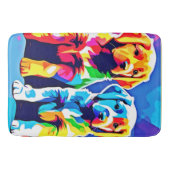 レインボーアップよくはしゃぐ: Duo バスマット (正面)