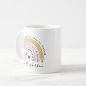 レインボーアップルモノグラム先生サンキューギフト コーヒーマグカップ (正面左)
