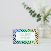 レインボーアニマルプリントカスタマイズ可能な名刺 名刺 (スタンド正面)