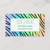 レインボーアニマルプリントカスタマイズ可能な名刺 名刺 (正面)