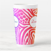 レインボーアニマルプリントラテマグ カフェラテマグ (正面)