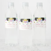 レインボーアフロプフユニコーン誕生日パーティーの好意 ペットボトルラベル (ボトル)