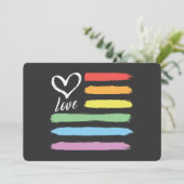 レインボーアメリカ国旗LGBT 招待状 (スタンド正面)