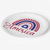 レインボーアメリカ ペーパープレート (アングル)